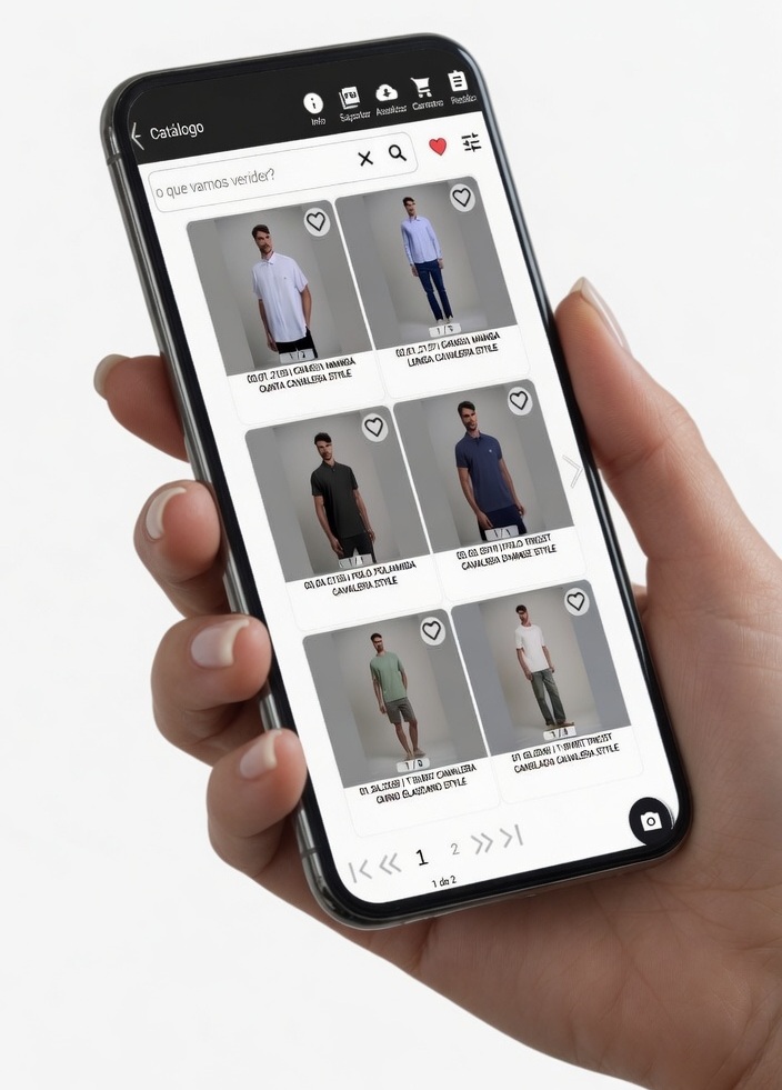Catálogo digital para representantes comerciais — sistema de pedidos GMÓBIL